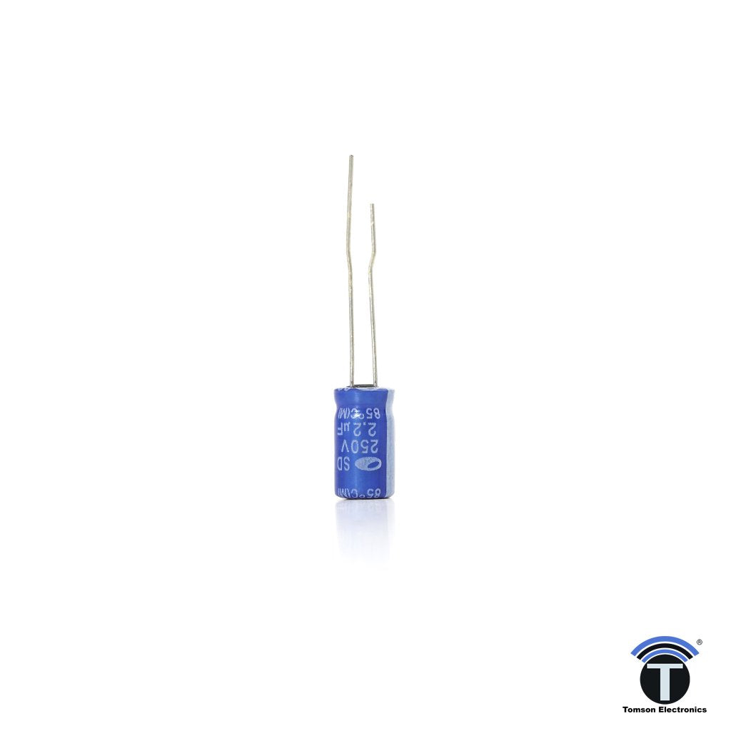 SAMWAH 2.2 uF/250 V Radial Electrolytic Capacitor SAMWAH 2.2 uF/250 V Radial Electrolytic Capacitor
